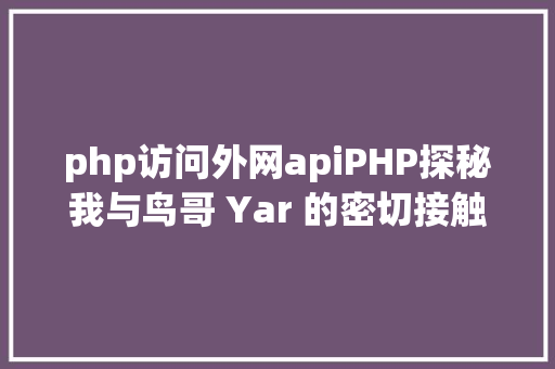 php访问外网apiPHP探秘我与鸟哥 Yar 的密切接触