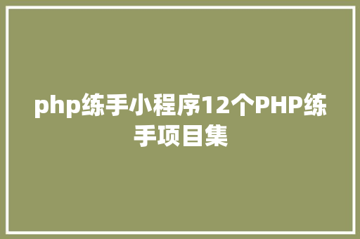 php练手小程序12个PHP练手项目集 Webpack