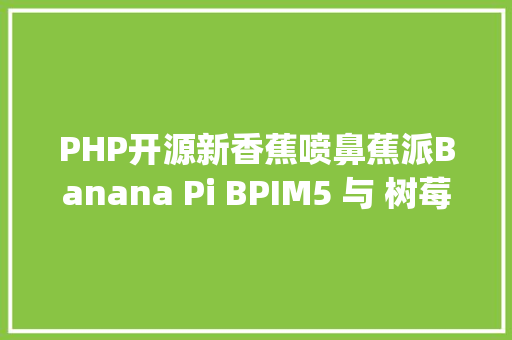 PHP开源新香蕉喷鼻蕉派Banana Pi BPIM5 与 树莓派Raspberry Pi 4机能测试比拟