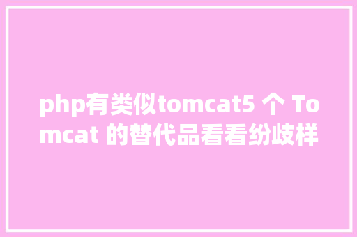 php有类似tomcat5 个 Tomcat 的替代品看看纷歧样的 Java 办事器 AJAX