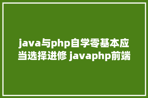 java与php自学零基本应当选择进修 javaphp前端 照样 python Ruby