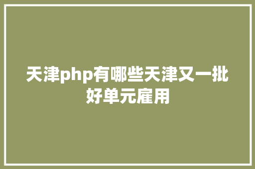 天津php有哪些天津又一批好单元雇用 CSS