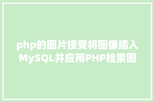 php的图片接受将图像插入MySQL并应用PHP检索图像 React