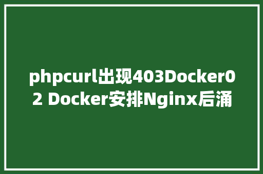 phpcurl出现403Docker02 Docker安排Nginx后涌现403 forbidden解决方法 React