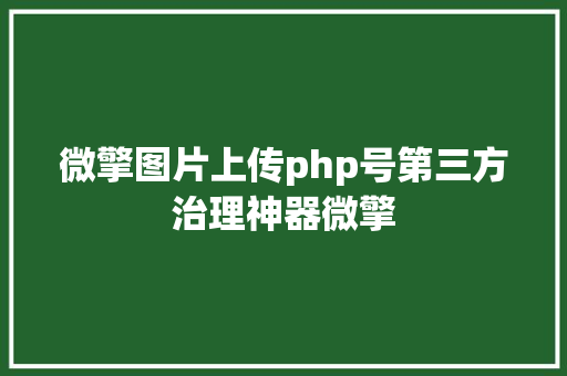 微擎图片上传php号第三方治理神器微擎 Vue.js