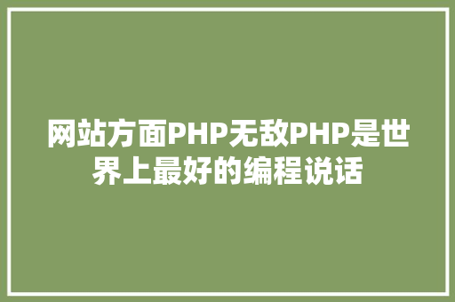 网站方面PHP无敌PHP是世界上最好的编程说话 CSS