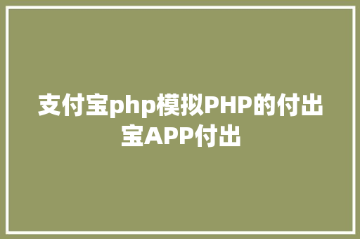 支付宝php模拟PHP的付出宝APP付出 Vue.js