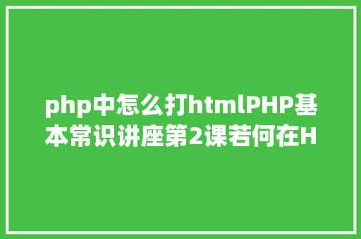 php中怎么打htmlPHP基本常识讲座第2课若何在HTML页面中嵌入PHP代码 Vue.js