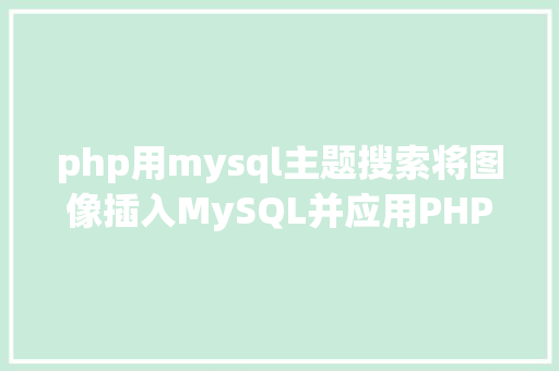 php用mysql主题搜索将图像插入MySQL并应用PHP检索图像 React