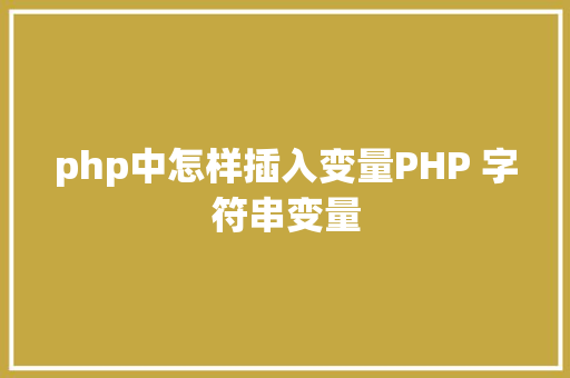 php中怎样插入变量PHP 字符串变量 Java