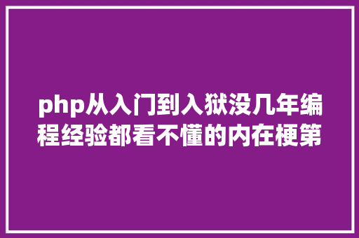 php从入门到入狱没几年编程经验都看不懂的内在梗第九个真实了 PHP