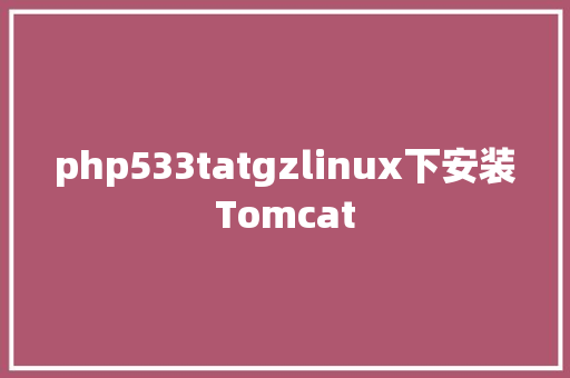 php533tatgzlinux下安装Tomcat Java