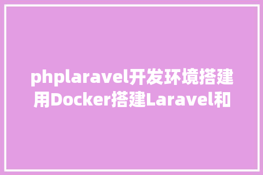 phplaravel开发环境搭建用Docker搭建Laravel和Vue项目标开辟情况 React