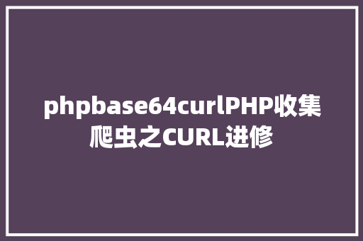 phpbase64curlPHP收集爬虫之CURL进修 CSS