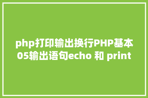 php打印输出换行PHP基本05输出语句echo 和 print Python