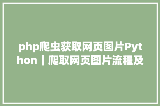 php爬虫获取网页图片Python｜爬取网页图片流程及语法说明附代码 Node.js