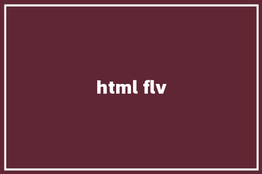 html flv