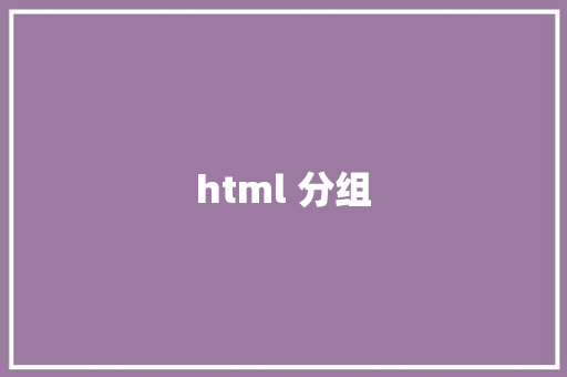 html 分组