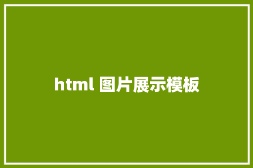 html 图片展示模板