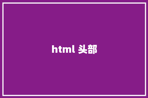 html 头部