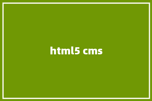 html5 cms