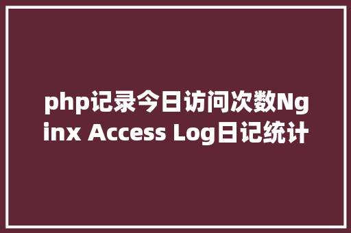 php记录今日访问次数Nginx Access Log日记统计剖析常用敕令 Vue.js