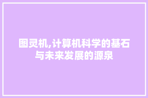 图灵机,计算机科学的基石与未来发展的源泉