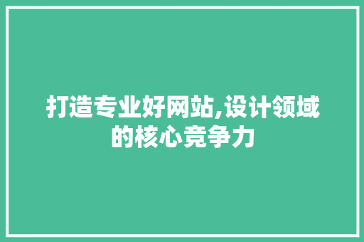 打造专业好网站,设计领域的核心竞争力 Webpack