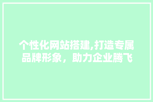 个性化网站搭建,打造专属品牌形象，助力企业腾飞