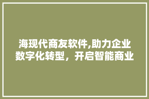 海现代商友软件,助力企业数字化转型，开启智能商业新篇章 HTML