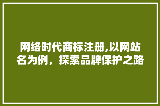 网络时代商标注册,以网站名为例，探索品牌保护之路