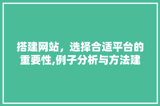 搭建网站，选择合适平台的重要性,例子分析与方法建议