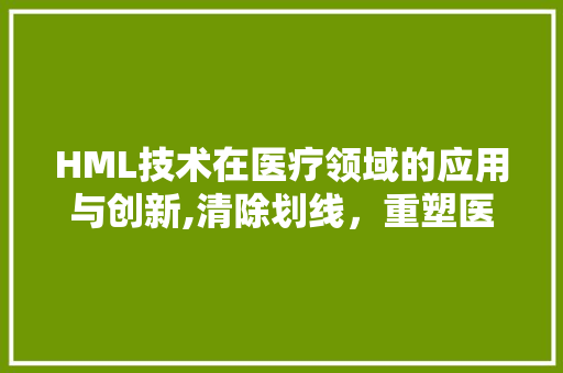 HML技术在医疗领域的应用与创新,清除划线，重塑医疗健康蓝图 HTML