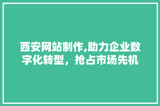 西安网站制作,助力企业数字化转型，抢占市场先机 Node.js