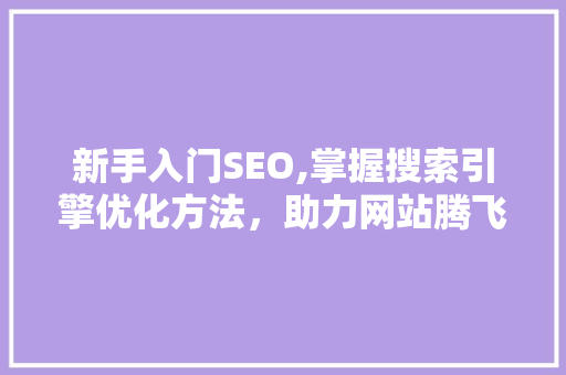 新手入门SEO,掌握搜索引擎优化方法，助力网站腾飞 JavaScript