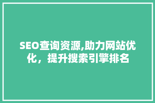 SEO查询资源,助力网站优化，提升搜索引擎排名 CSS