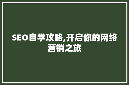 SEO自学攻略,开启你的网络营销之旅 Ruby