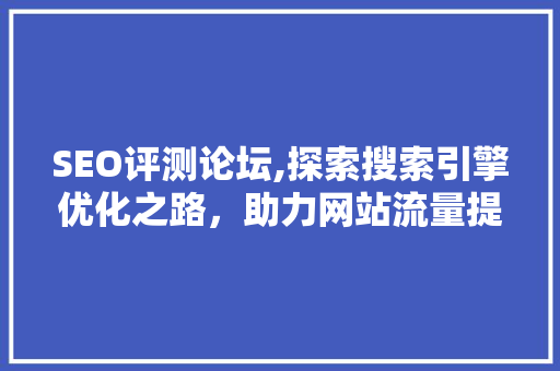 SEO评测论坛,探索搜索引擎优化之路，助力网站流量提升