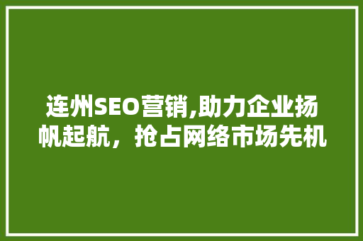 连州SEO营销,助力企业扬帆起航，抢占网络市场先机