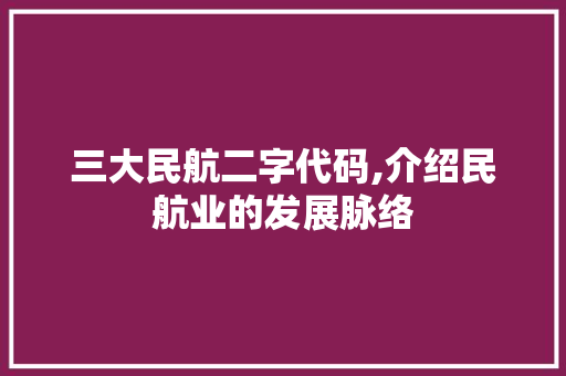 三大民航二字代码,介绍民航业的发展脉络 AJAX