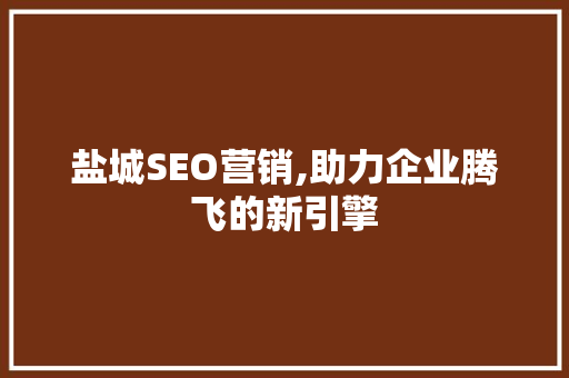 盐城SEO营销,助力企业腾飞的新引擎