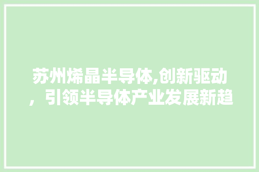 苏州烯晶半导体,创新驱动，引领半导体产业发展新趋势