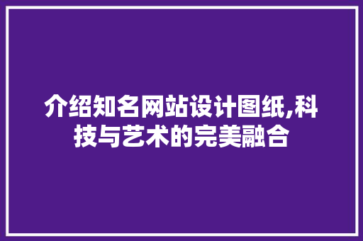 介绍知名网站设计图纸,科技与艺术的完美融合