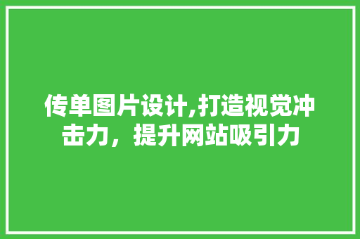 传单图片设计,打造视觉冲击力，提升网站吸引力