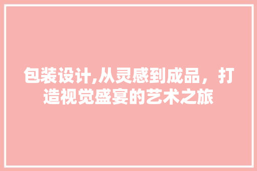 包装设计,从灵感到成品，打造视觉盛宴的艺术之旅