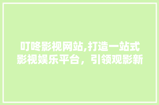 叮咚影视网站,打造一站式影视娱乐平台，引领观影新潮流 CSS