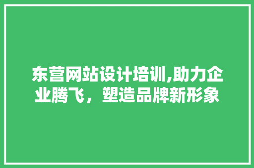 东营网站设计培训,助力企业腾飞，塑造品牌新形象