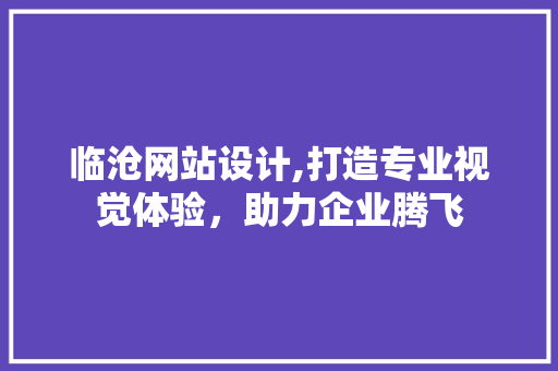 临沧网站设计,打造专业视觉体验，助力企业腾飞