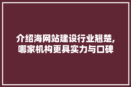 介绍海网站建设行业翘楚,哪家机构更具实力与口碑 Python