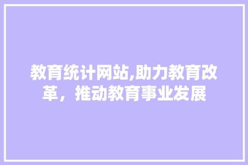 教育统计网站,助力教育改革，推动教育事业发展